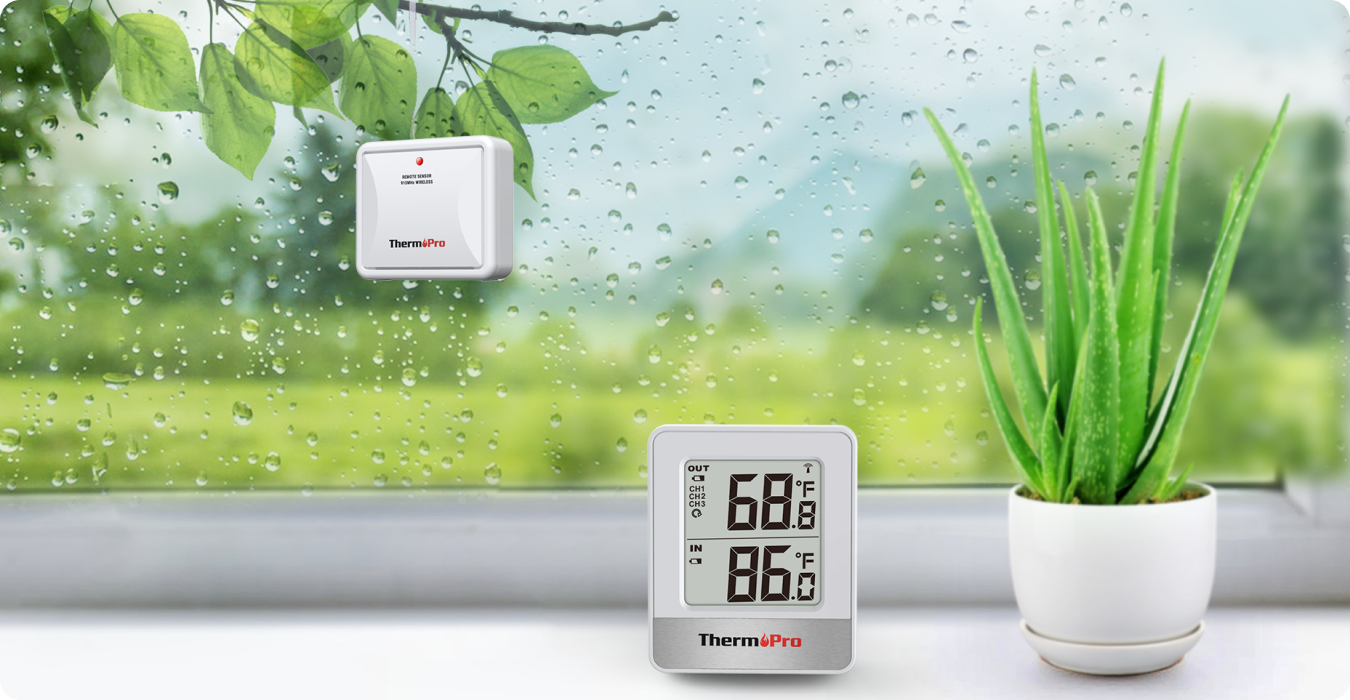TP200B Wireless Indoor/Outdoor Thermometer Hygrometer