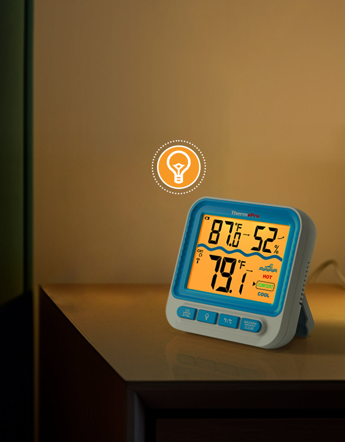 ThermoPro TP211B Digital 500-ft Wireless Pool Thermometer