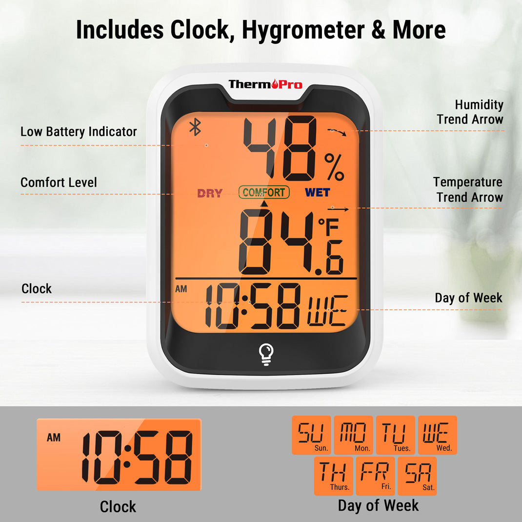 TP358 Bluetooth Indoor Thermometer Hygrometer