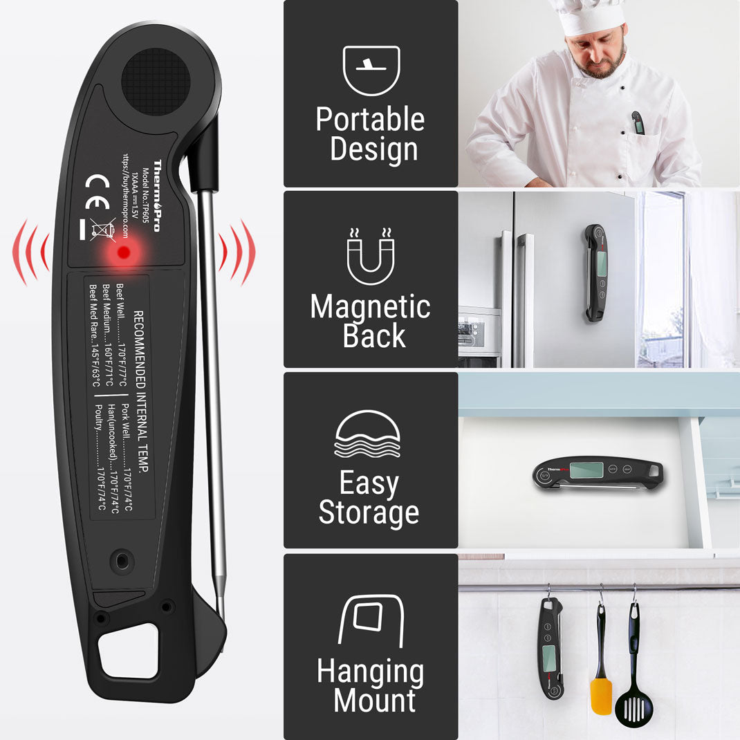 Thermomètre à viande à lecture instantanée TP605