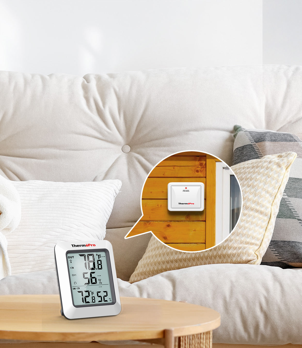 Value Pack: ThermoPro TP211B Digital 500-ft Wireless Pool Thermometer &ThermoPro TP60B Digital Indoor/Outdoor 500-ft Wireless 2-Sensor Hygrometer/Thermometer