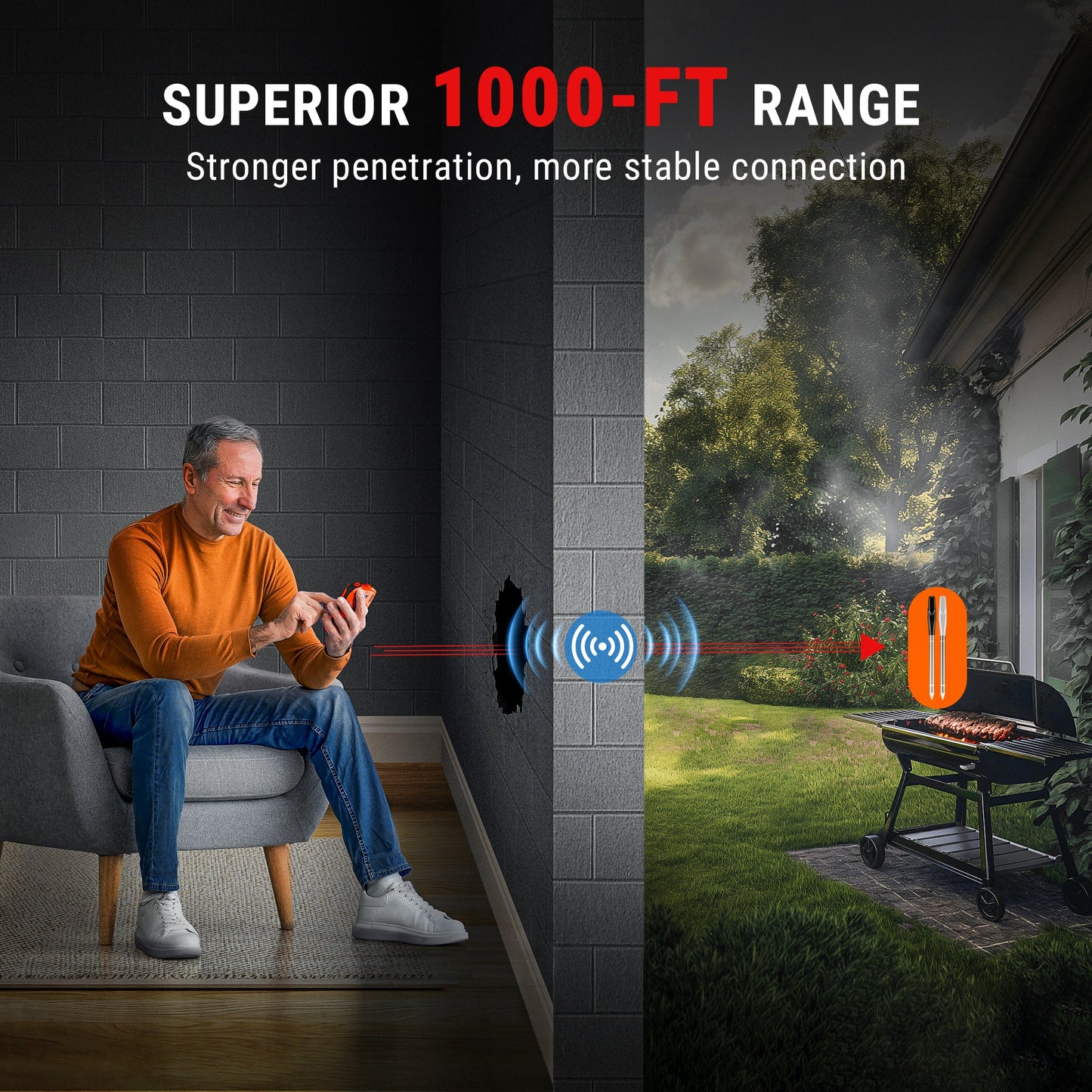 ThermoPro TP862B TempSpike XR 1,000-ft Wireless Dual-Probe Meat Thermometer