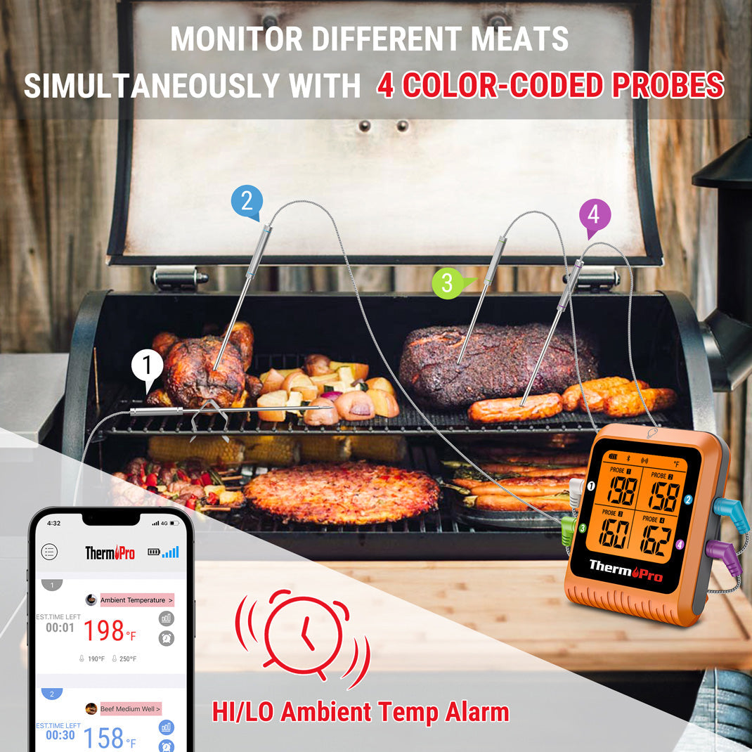 Termómetro inalámbrico para carne con Bluetooth TP930