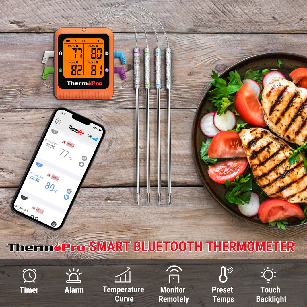 Termómetro inalámbrico para carne con Bluetooth TP930