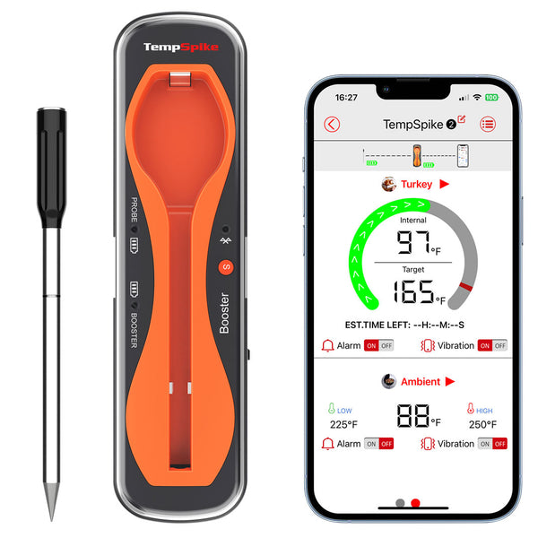 TP960 TempSpike Truly Wireless Bluetooth Meat Thermometer – 500ft Range