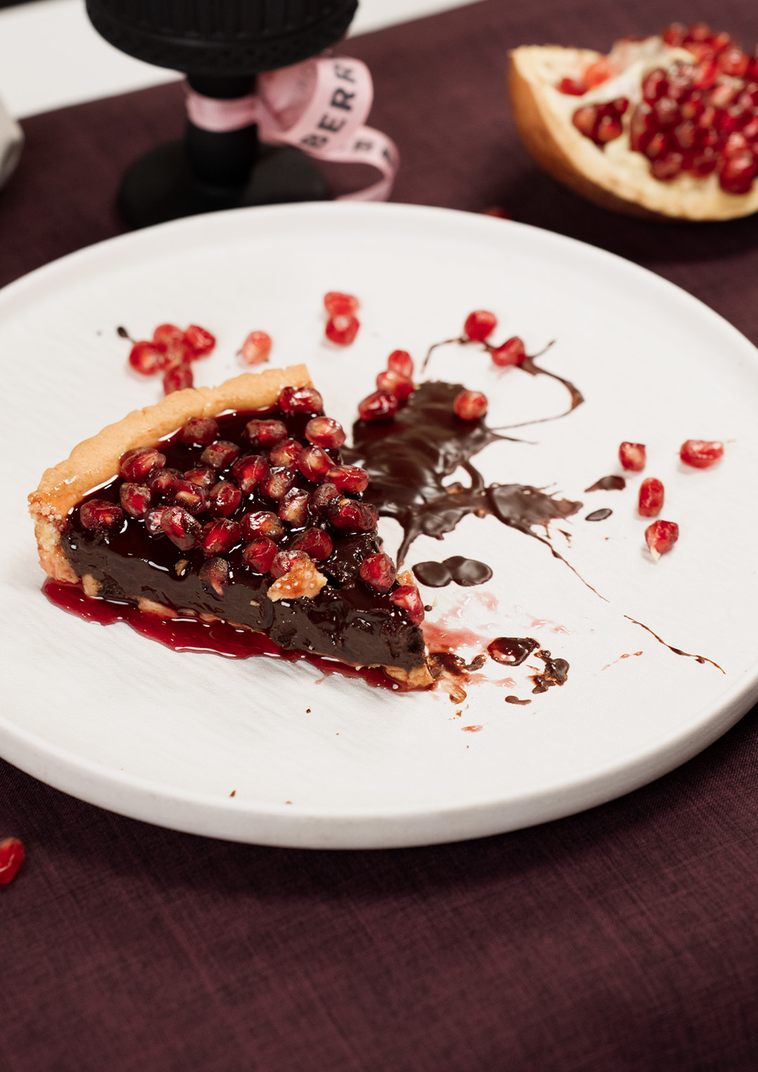 Chocolate Pomegranate Tart
