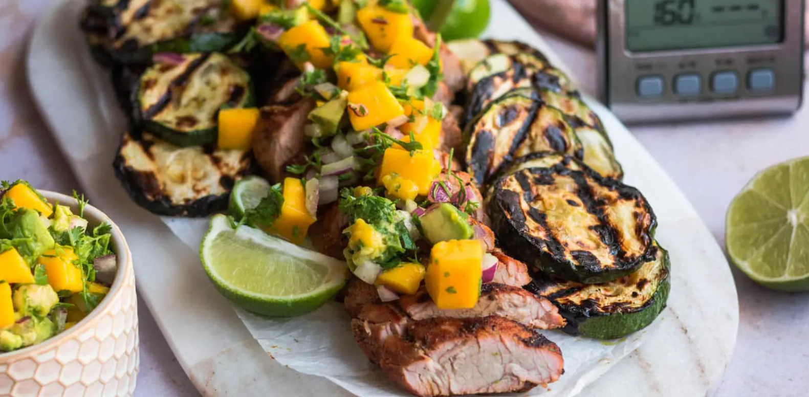 Grilled Pork Tenderloin with Mango Salsa