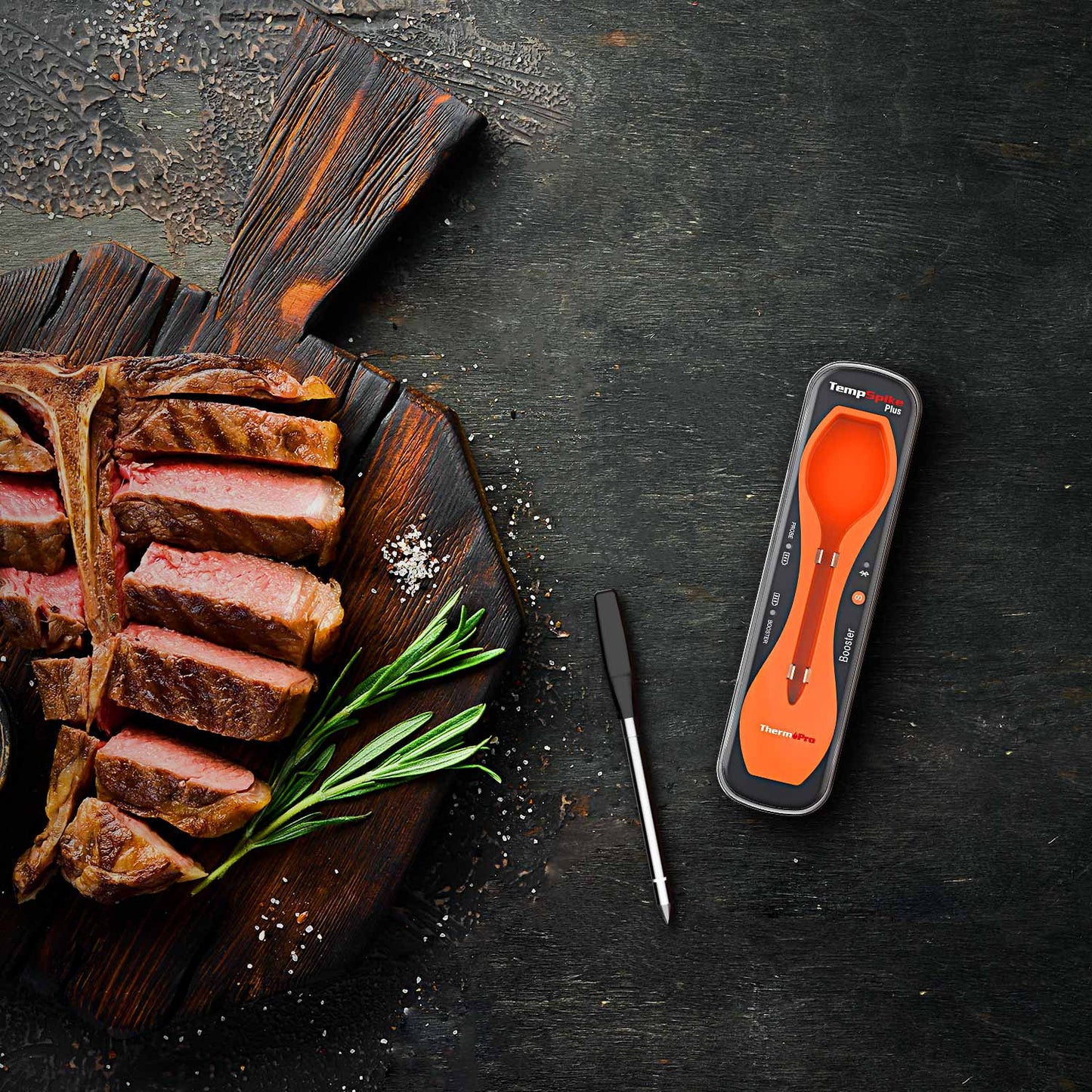 Pack économique : thermomètre à viande Bluetooth TempSpike Plus TP970 et gants de barbecue résistants à la chaleur TP100