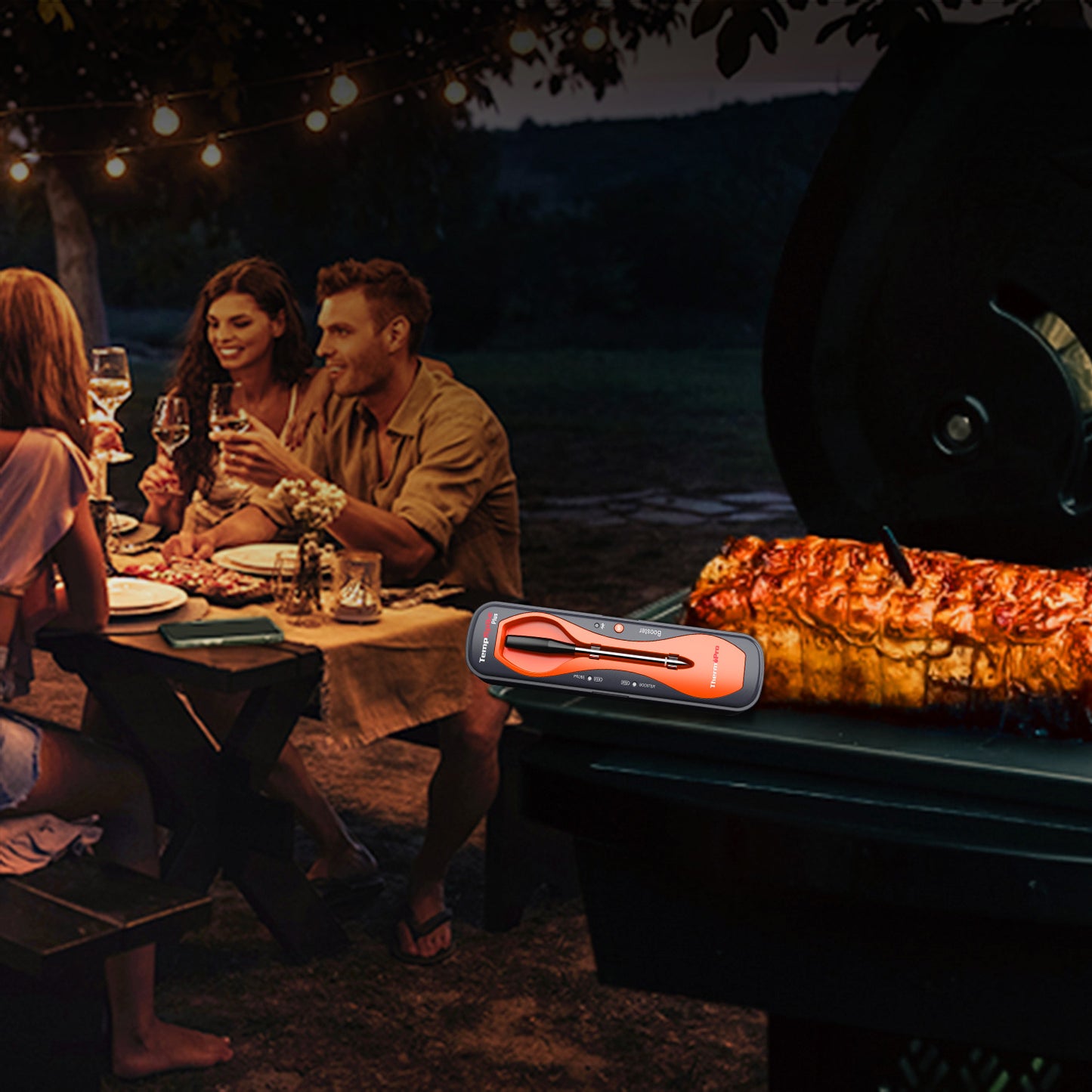 Pack économique : thermomètre à viande Bluetooth TempSpike Plus TP970 et gants de barbecue résistants à la chaleur TP100