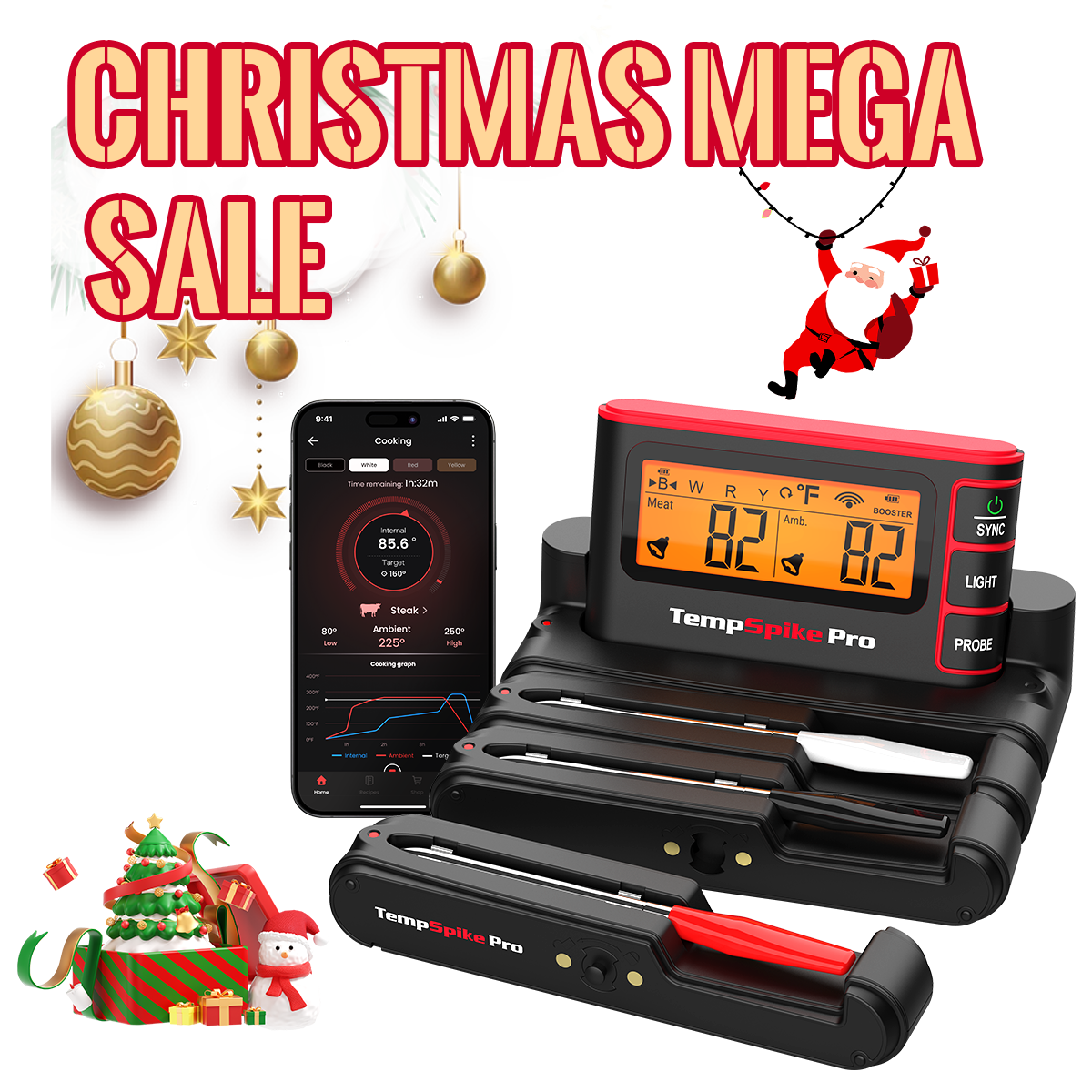 TP980 TempSpike Pro Wi-Fi Meat Thermometer - 3 Probes