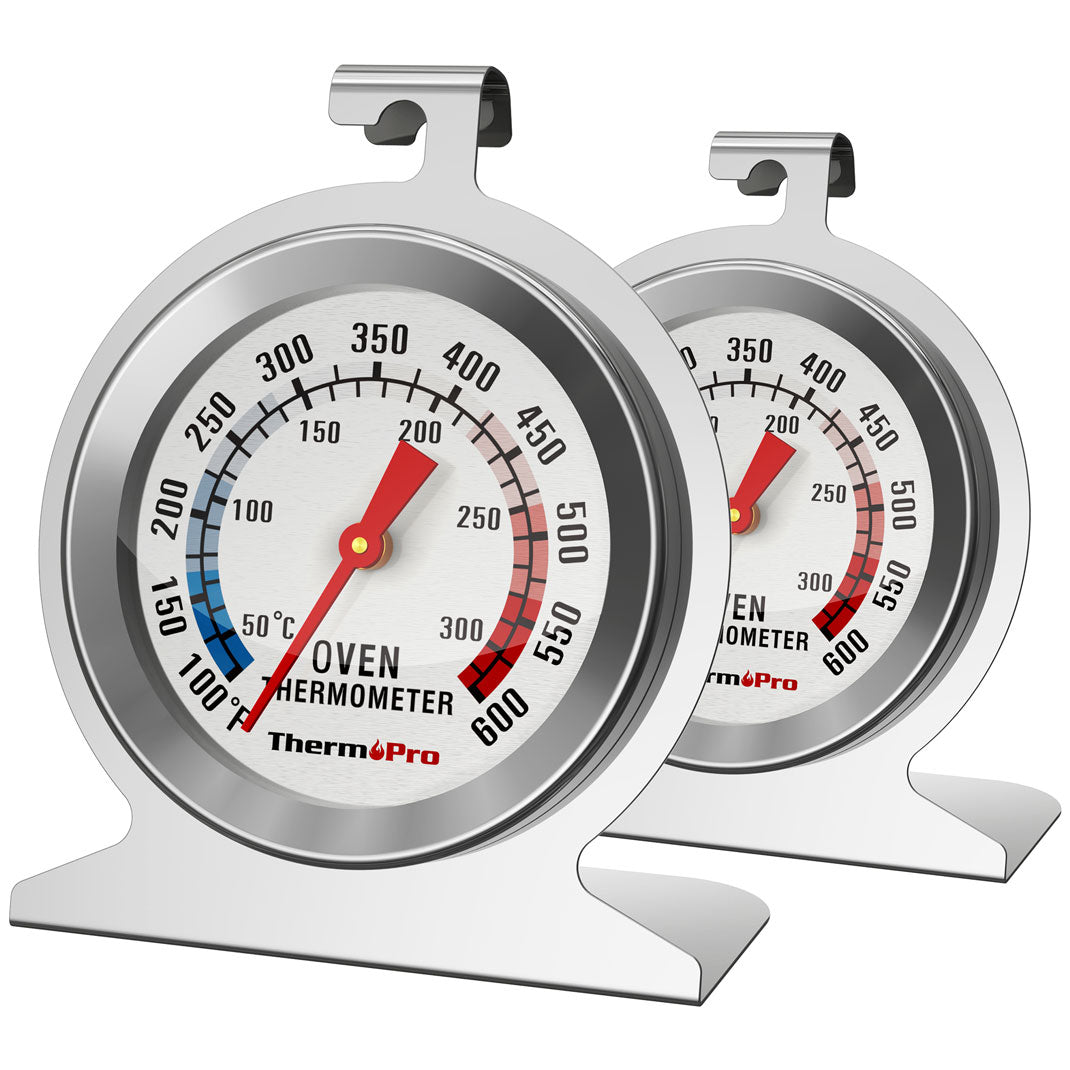 ThermoPro AOT200 2-Pack Oven Thermometers, 0-300°C/100-600°F Smoker Temperature Gauge