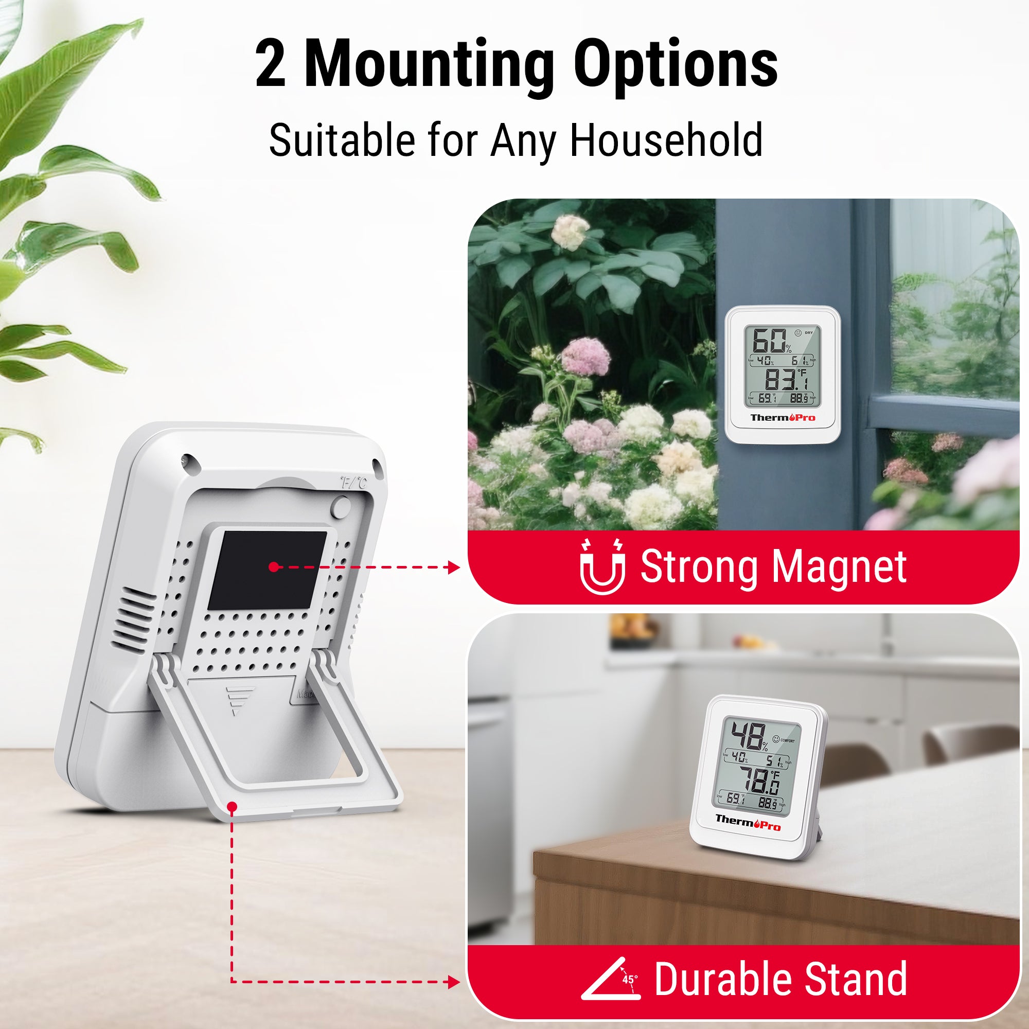ThermoPro TP150 Greenhouse Thermometer Hygrometer