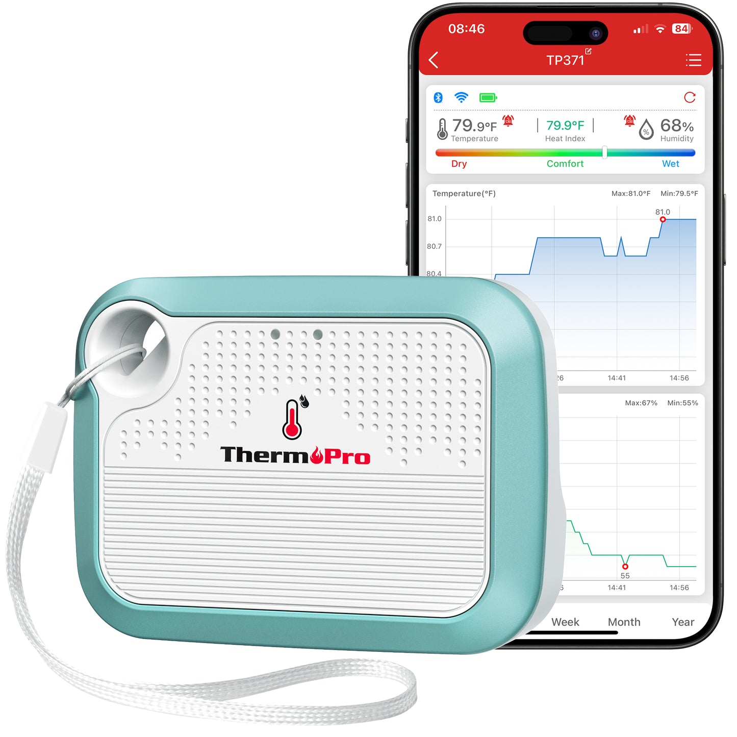 Thermomètre hygromètre WiFi ThermoPro TP371
