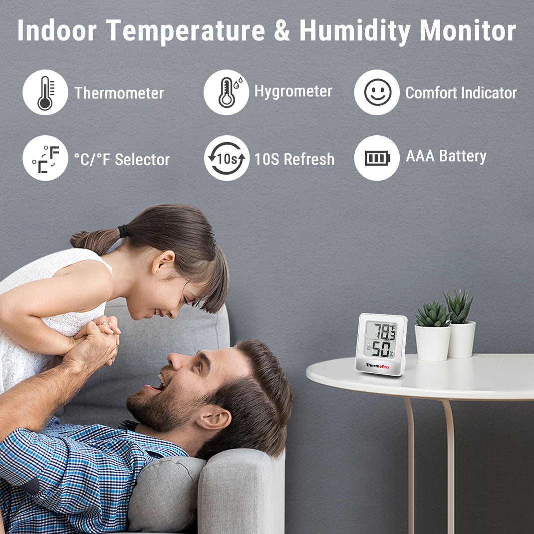 TP49W 4-Pack Digital Indoor Thermometer Hygrometer