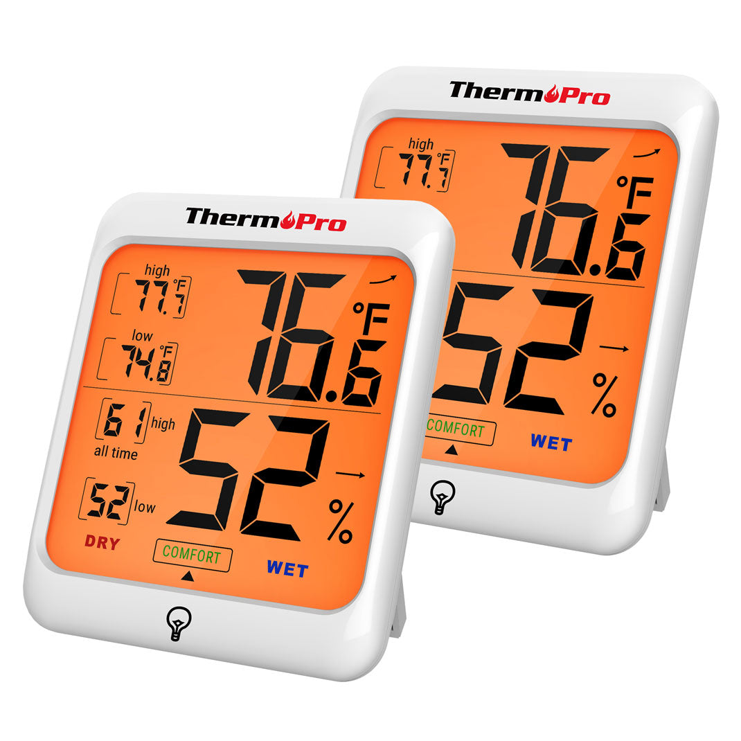 TP53 2-Packs Indoor Hygrometer Thermometer