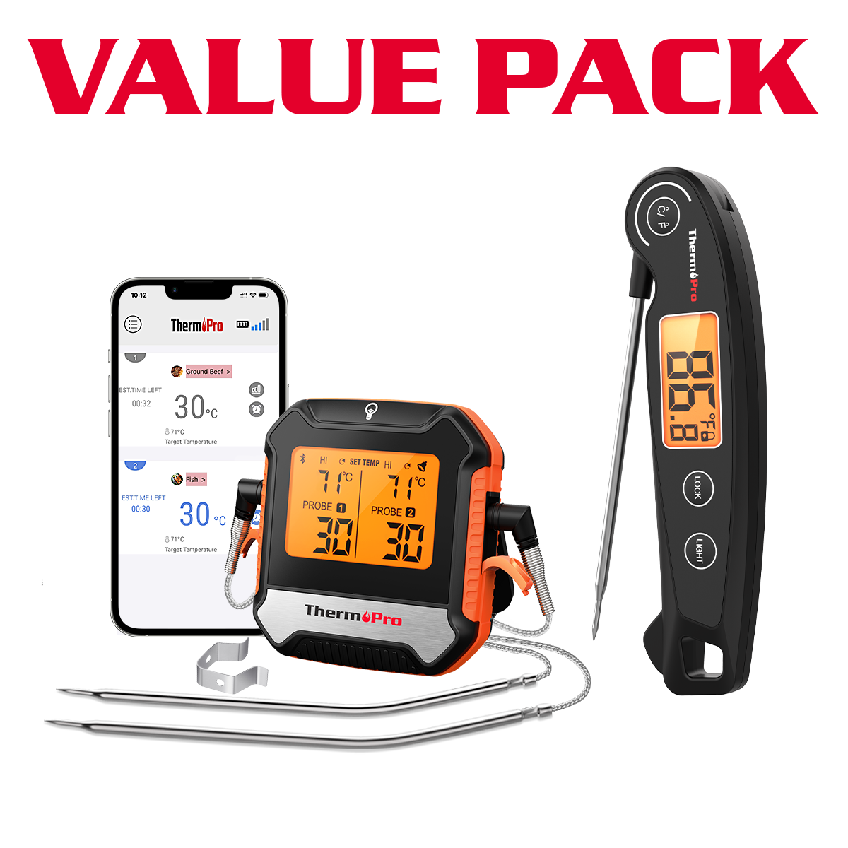 Value Pack: ThermoPro TP904 & ThermoPro TP605