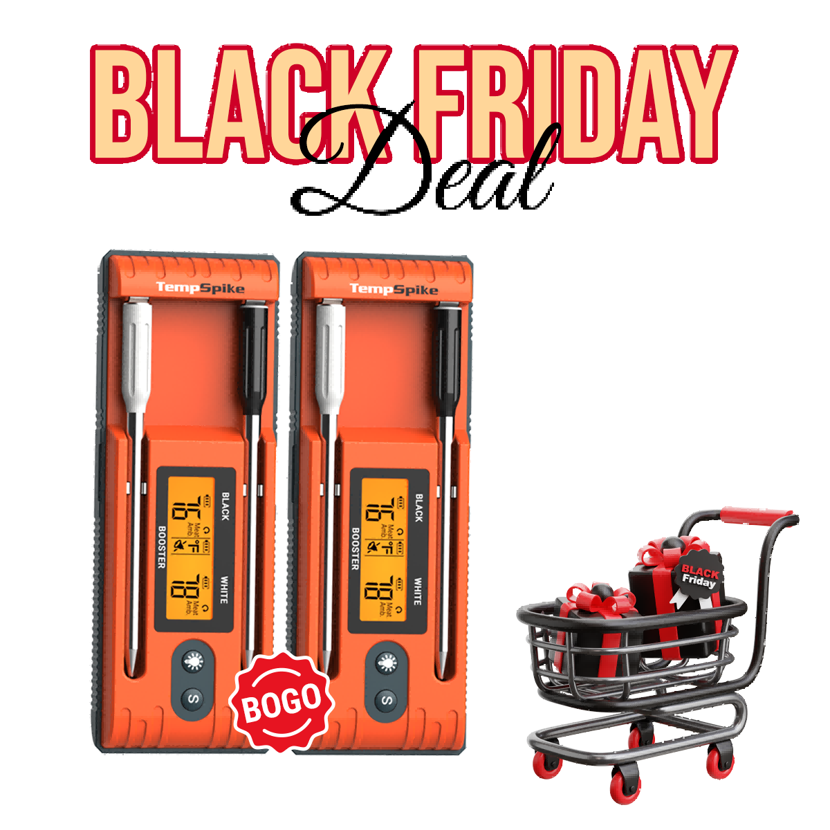 Offre spéciale Halloween : 1 acheté, 1 offert - Thermomètre à viande sans fil Twin TempSpike TP962 et cadeau spécial Halloween offert