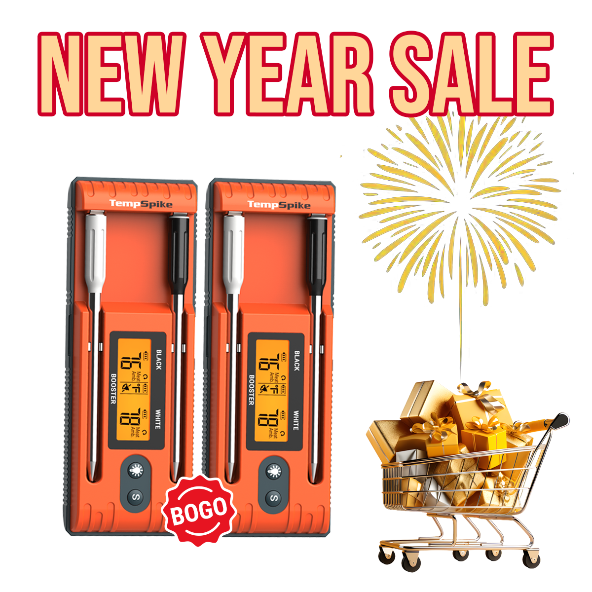 Buy 1 Get 1 FREE: TP962 Twin TempSpike Truly Wireless Bluetooth Meat Thermometer – 500ft Range