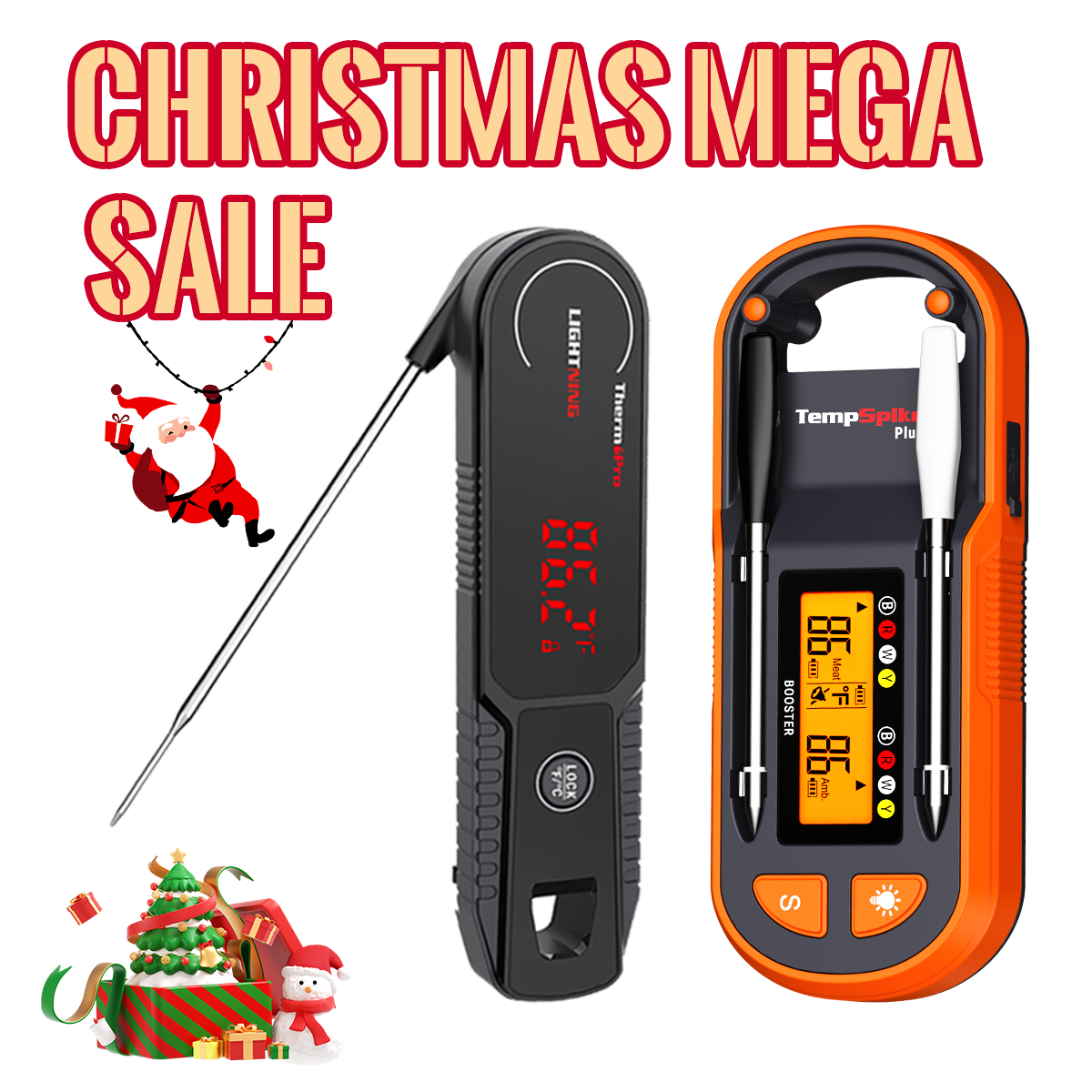 Value Pack-TP972 Twin TempSpike Plus Wireless Meat Thermometer & ThermoPro TP622 Lightning Instant-Read Meat Thermometer