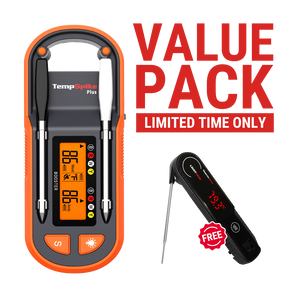 Value Pack-TP972 Twin TempSpike Plus Wireless Meat Thermometer & ThermoPro TP622 Lightning Instant-Read Meat Thermometer