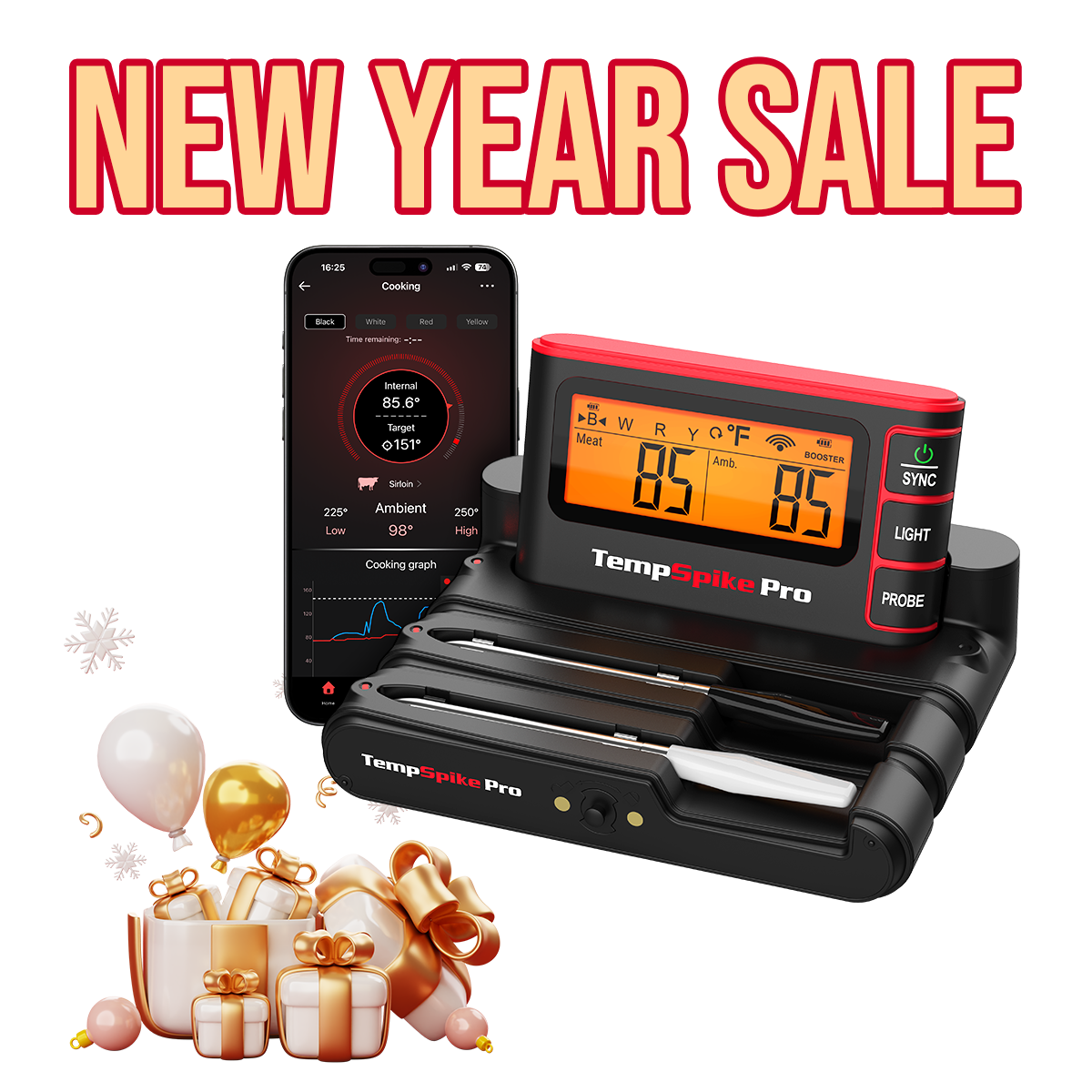 Thermomètre à viande Wi-Fi TP980 TempSpike Pro - 2 sondes