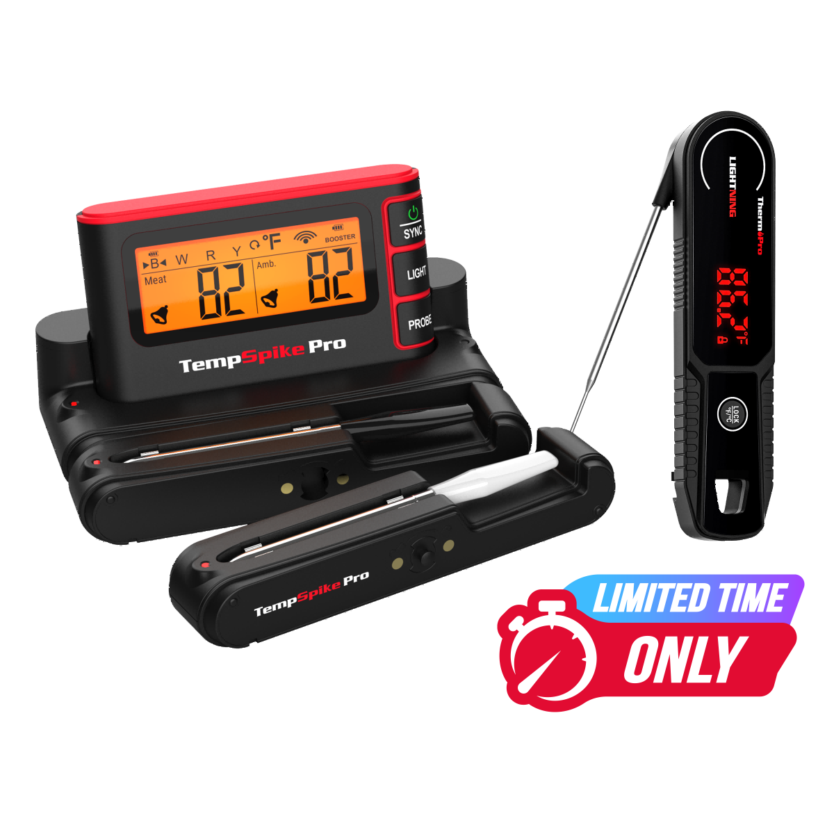 Value Pack: TP980 TempSpike Pro Wi-Fi Meat Thermometer-2 Probes & TP622 Lightning One-Second Instant-Read Meat Thermometer