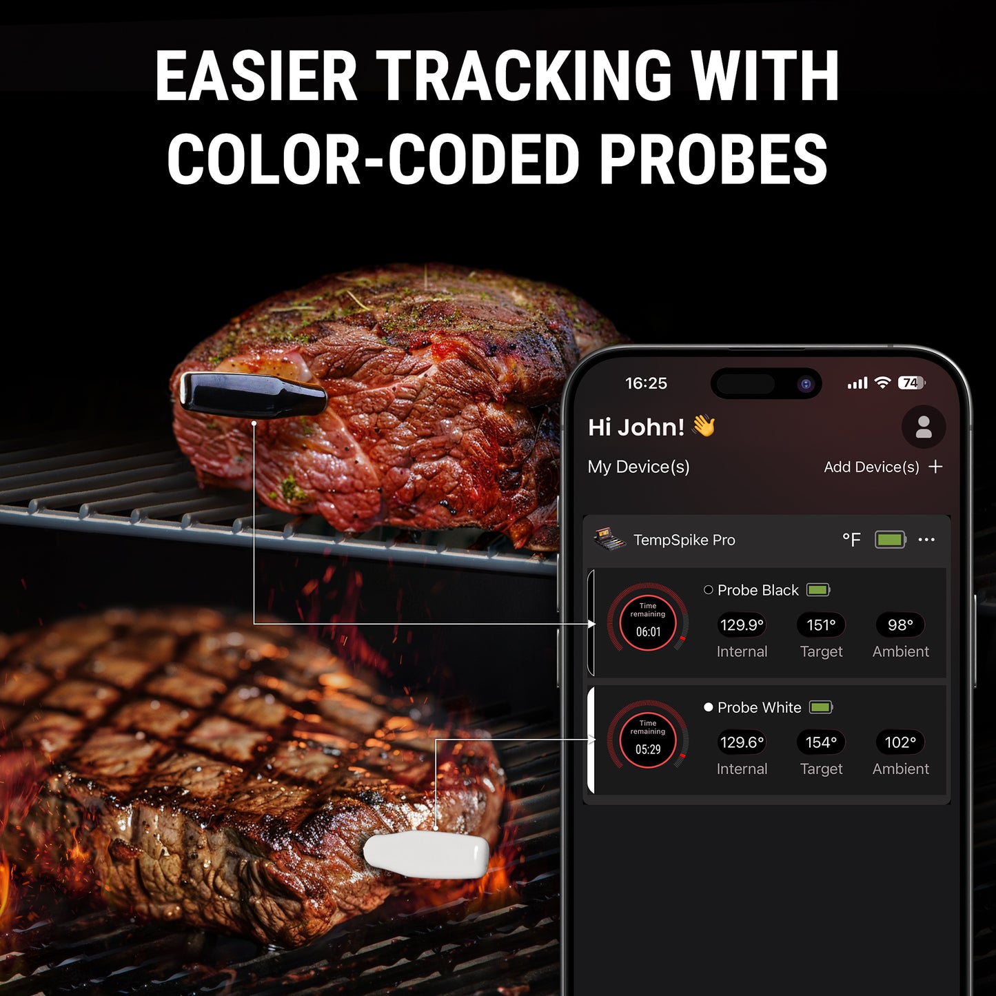 Value Pack: TP980 TempSpike Pro Wi-Fi Meat Thermometer-1 Probe & TP622 Lightning One-Second Instant-Read Meat Thermometer