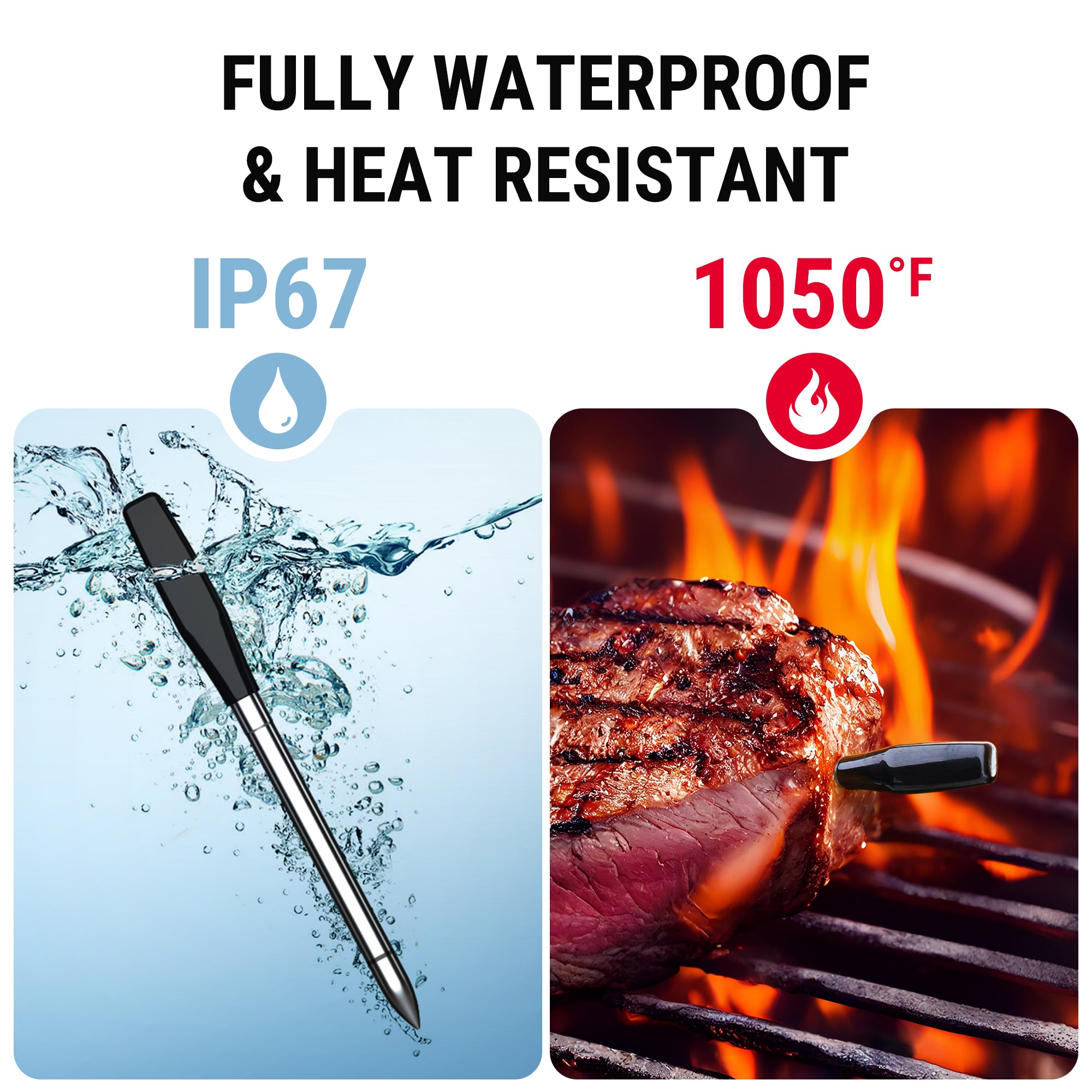 TP980 TempSpike Pro Wi-Fi Meat Thermometer-2 Probes Orange