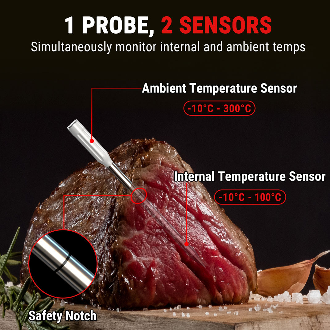 Termómetro para carne Bluetooth TP961 TempSpike - Negro