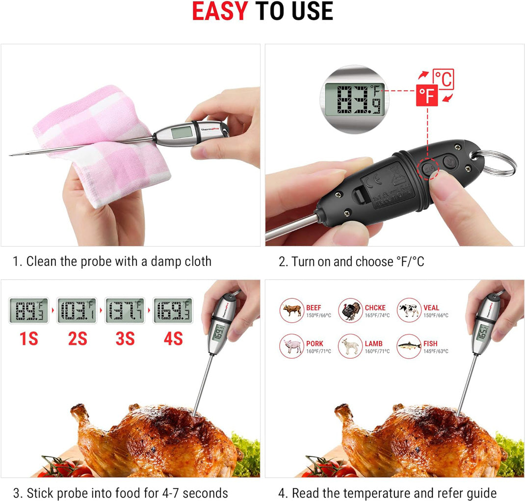 Termómetro digital de lectura instantánea para carne ThermoPro TP02S
