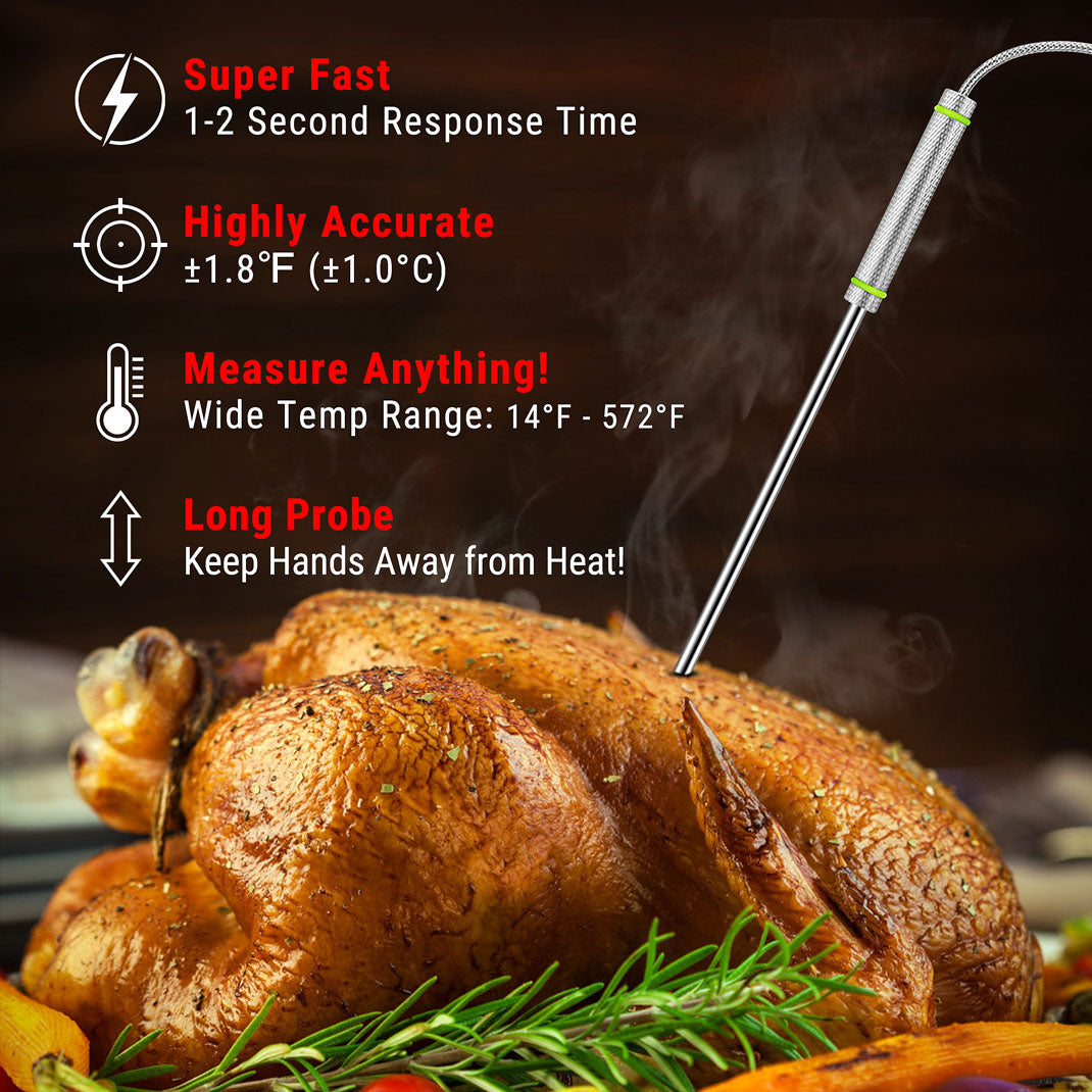 TP17H Leave-In 4-Probes Meat Thermometer