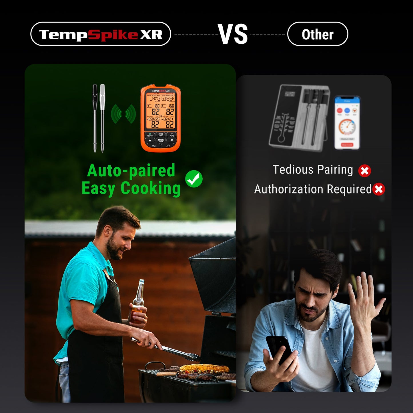 ThermoPro TP862B TempSpike XR 1,000-ft Wireless Dual-Probe Meat Thermometer