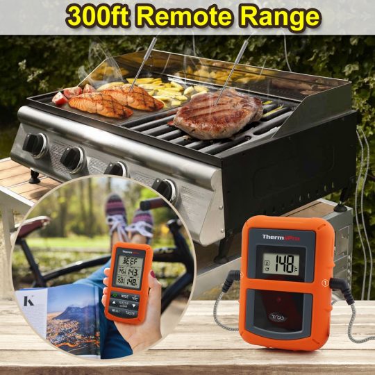 Digital Wireless Barbecue BBQ Meat Thermometer Remote Grill Cooking Probe HOT 