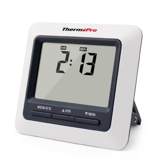 ThermoPro TP-04 Digital Thermometer Showing Timer