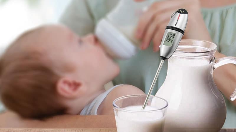 check baby food temp with thermometer