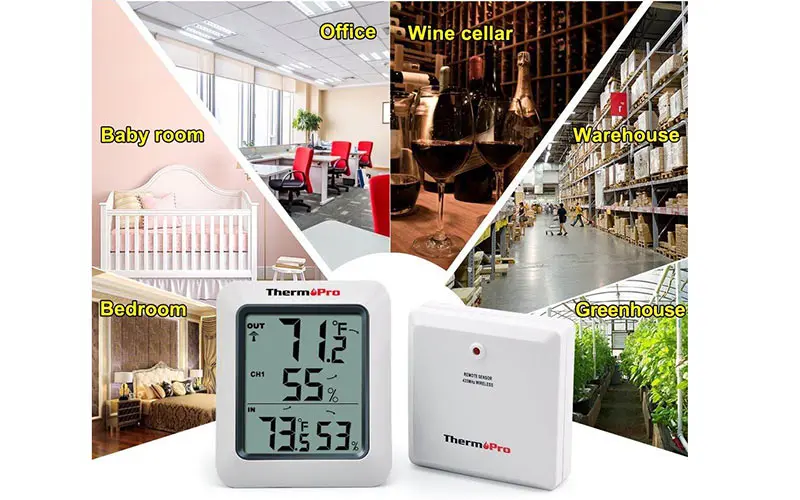  ThermoPro TP - 63 Hygrometer bruk for både utendørs og innendørs