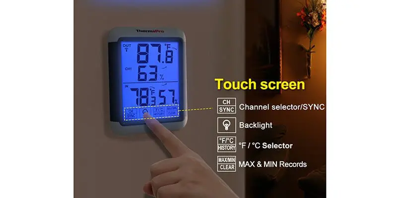 ThermoPro innendørs utendørs termometer funksjoner