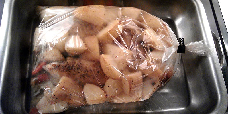 chicken breast in an oven bag