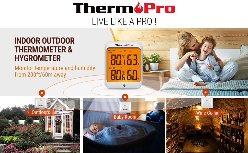 ThermoPro TP63A Digital Thermometer Wireless Hygrometer