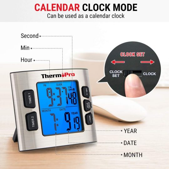 ThermoPro Timer Calendar Clock Mode
