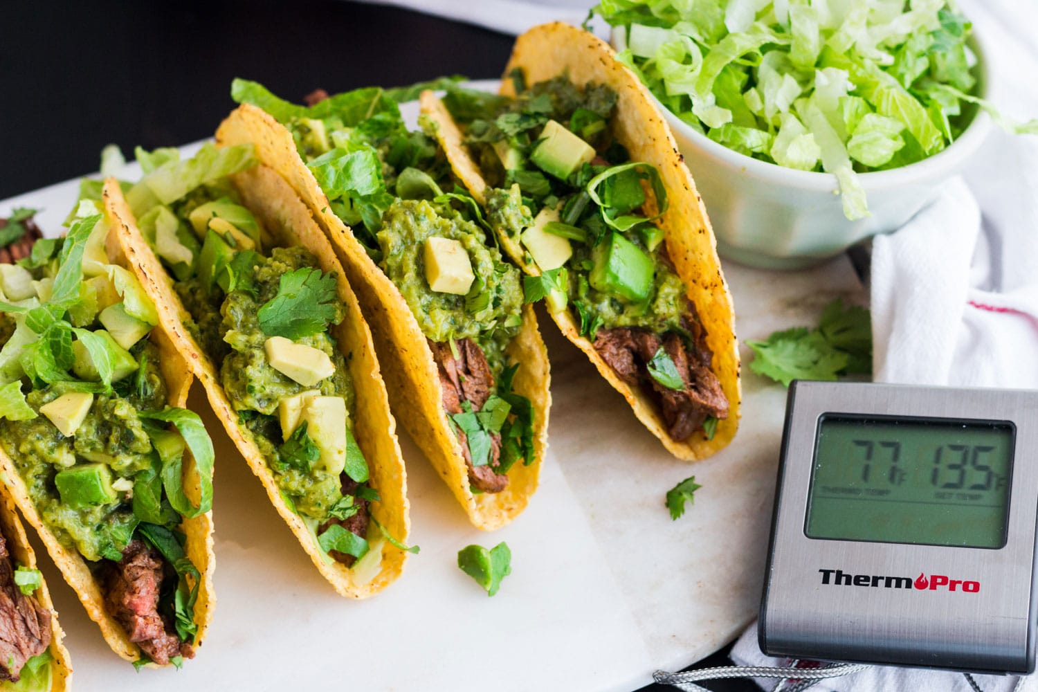 Crunchy Steak Tacos with Poblano Sauce Banner