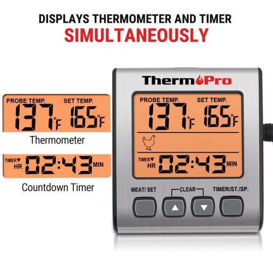 ThermoPro TP 16S Timer Feature