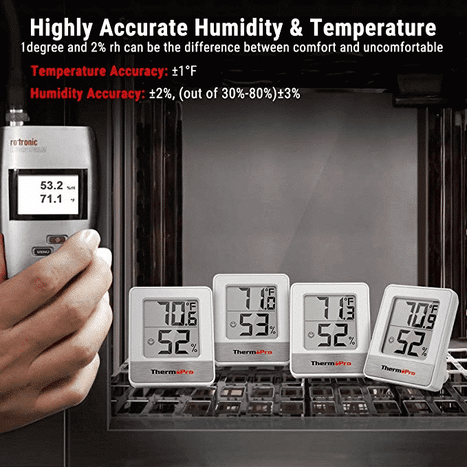 Thermometer Temperature Indoor Outdoor 2 In 1 Accurate Wet Hygrometer Humidity 