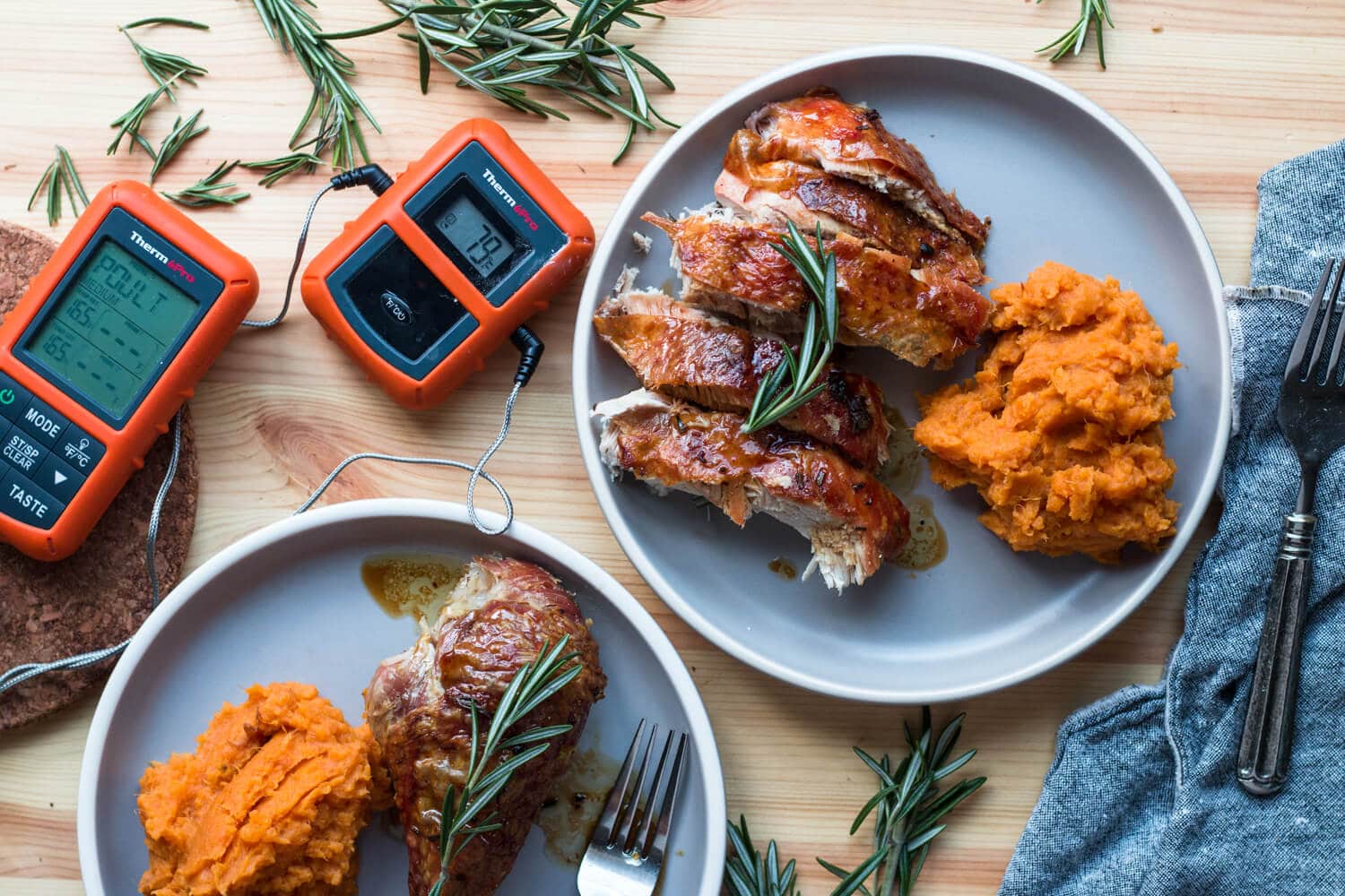 ThermoPro Recipe Holiday Turkey With Sweet Potatoes