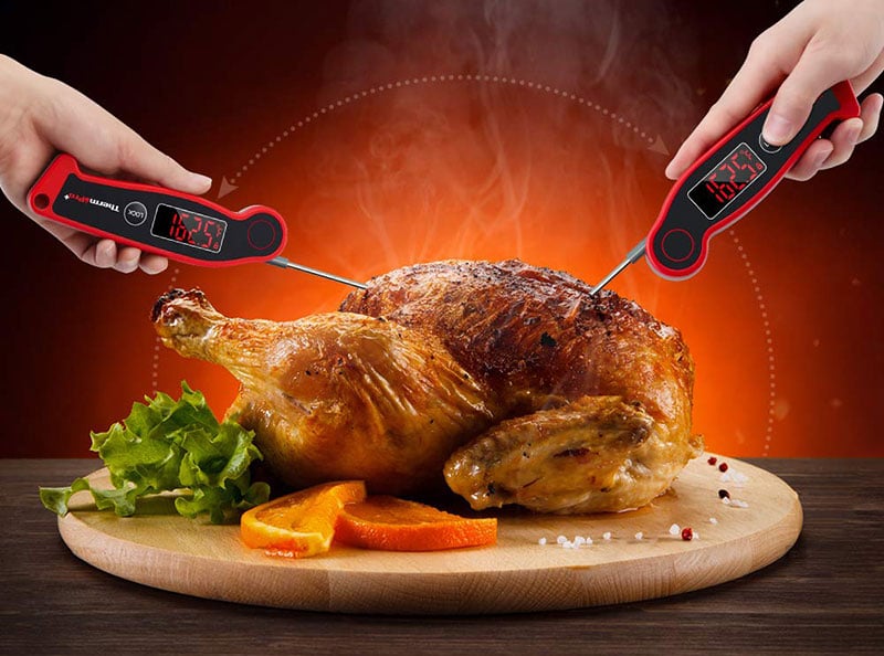 how to insert thermometer into duck
