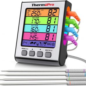Thermopro TP17H Digital BBQ Oven Smoker Thermometer with 4 probes