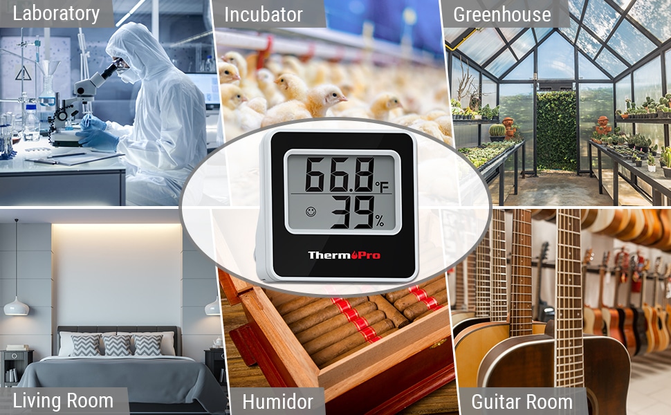 ThermoPro TP157 Works for Laboratory Incubator Greenhouse Living Room