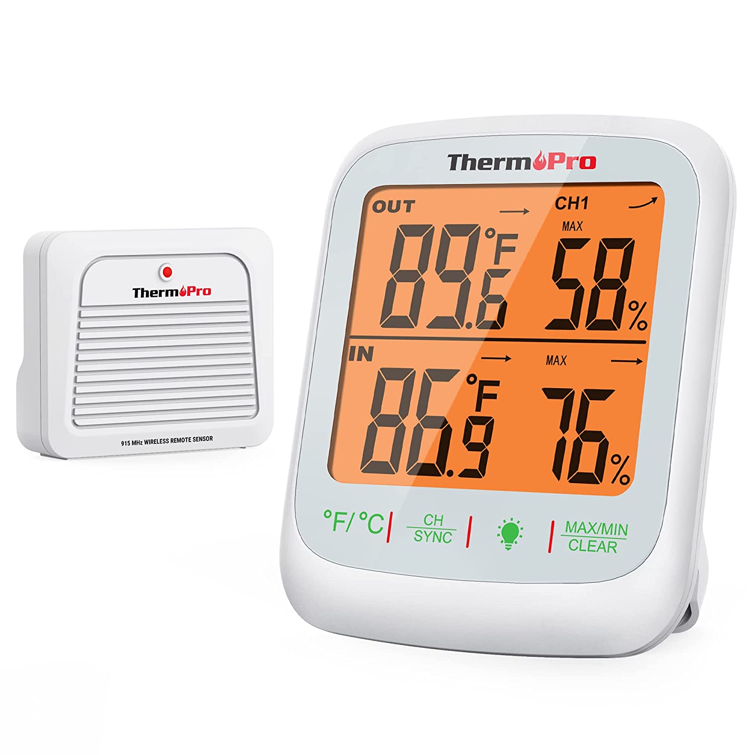 ThermoPro TP260B, Meat Thermometer, Hygrometer