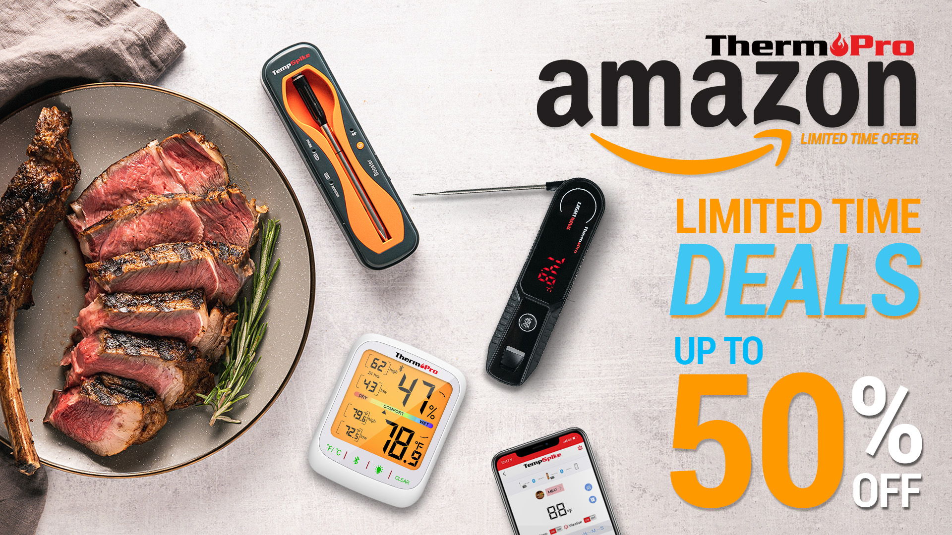 Tempspike Premium Truly Wireless Meat Thermometer up to 500-Ft