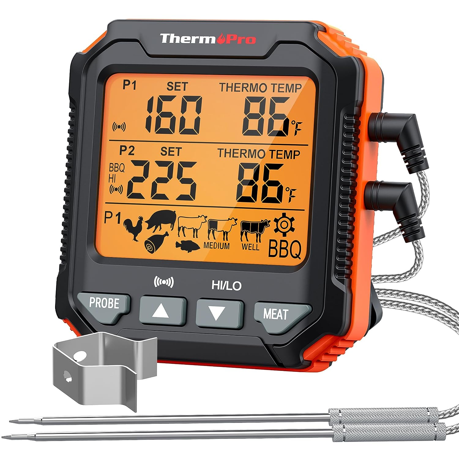 ThermoPro TP03 Digital Meat Thermometer + ThermoPro TP07S Wireless Meat  Thermometer
